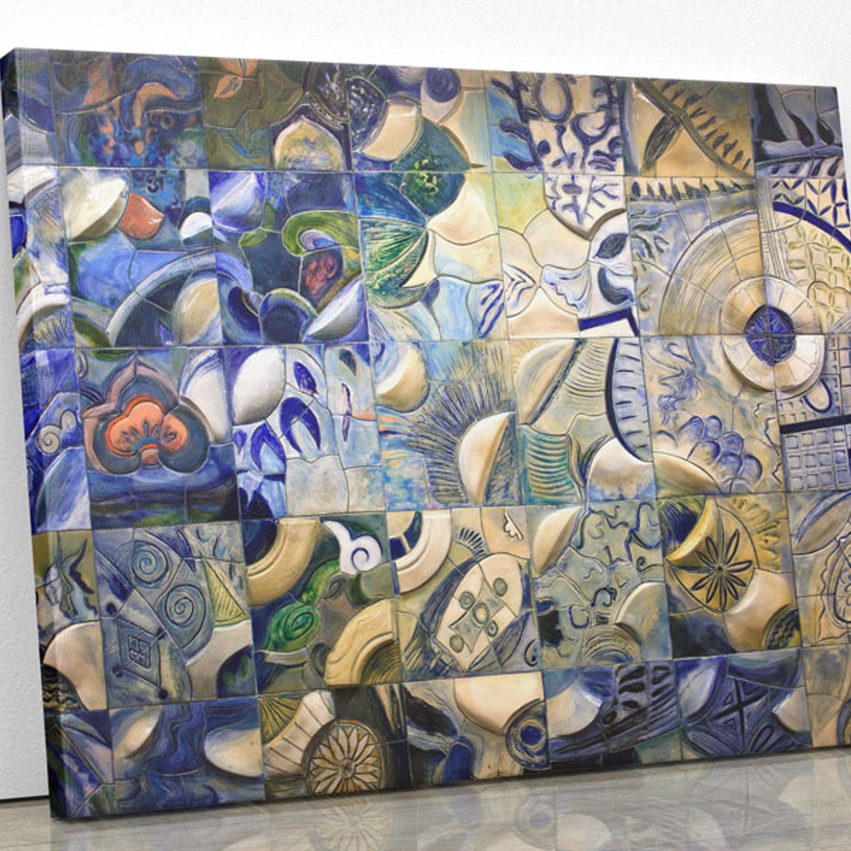 TAYRONA STORE - Cuadro En Lienzo Para La Sala Pintura Abstracta 04 100x75cm