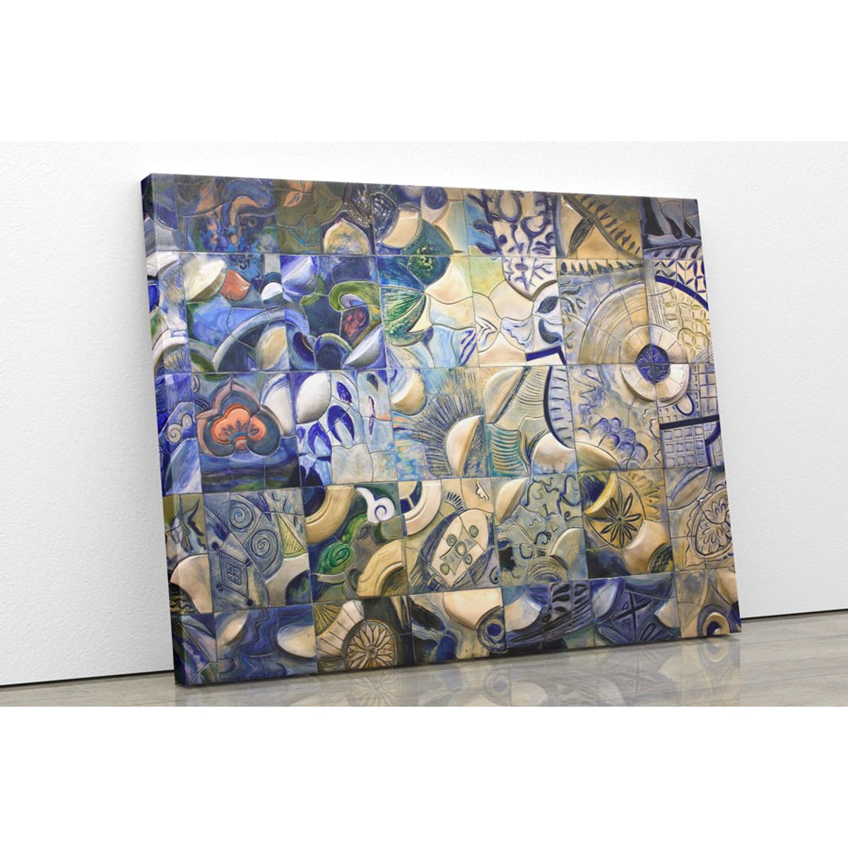 TAYRONA STORE - Cuadro En Lienzo Para La Sala Pintura Abstracta 04 100x75cm
