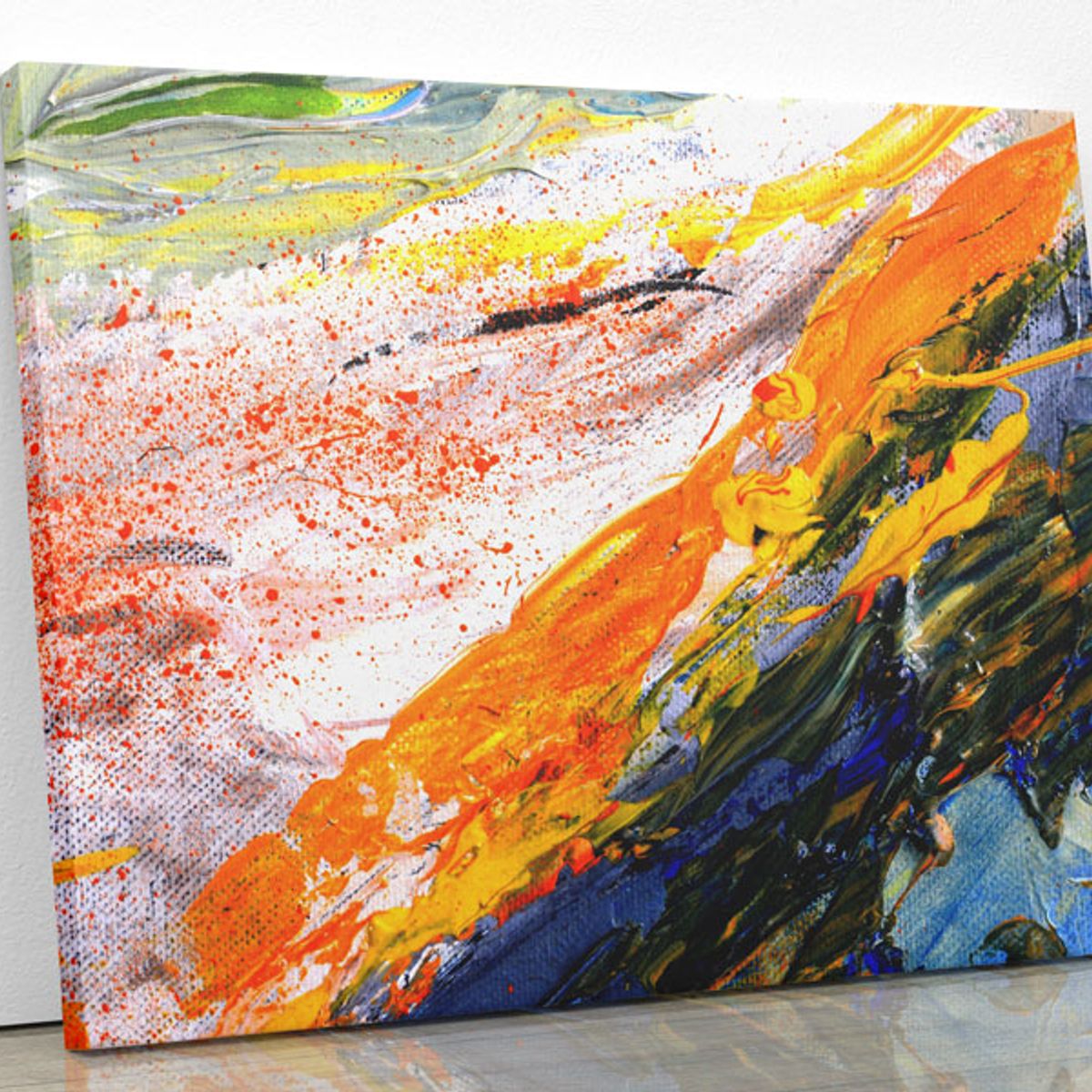 TAYRONA STORE - Cuadro En Lienzo Para La Sala Pintura Abstracta 05 80x60cm