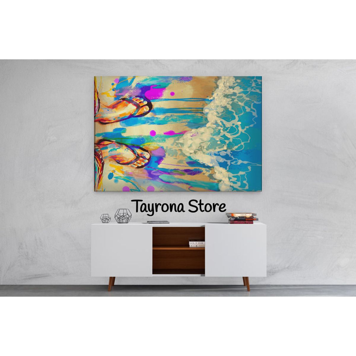 TAYRONA STORE - Cuadro En Lienzo Para La Sala Playa 21 120x80cm