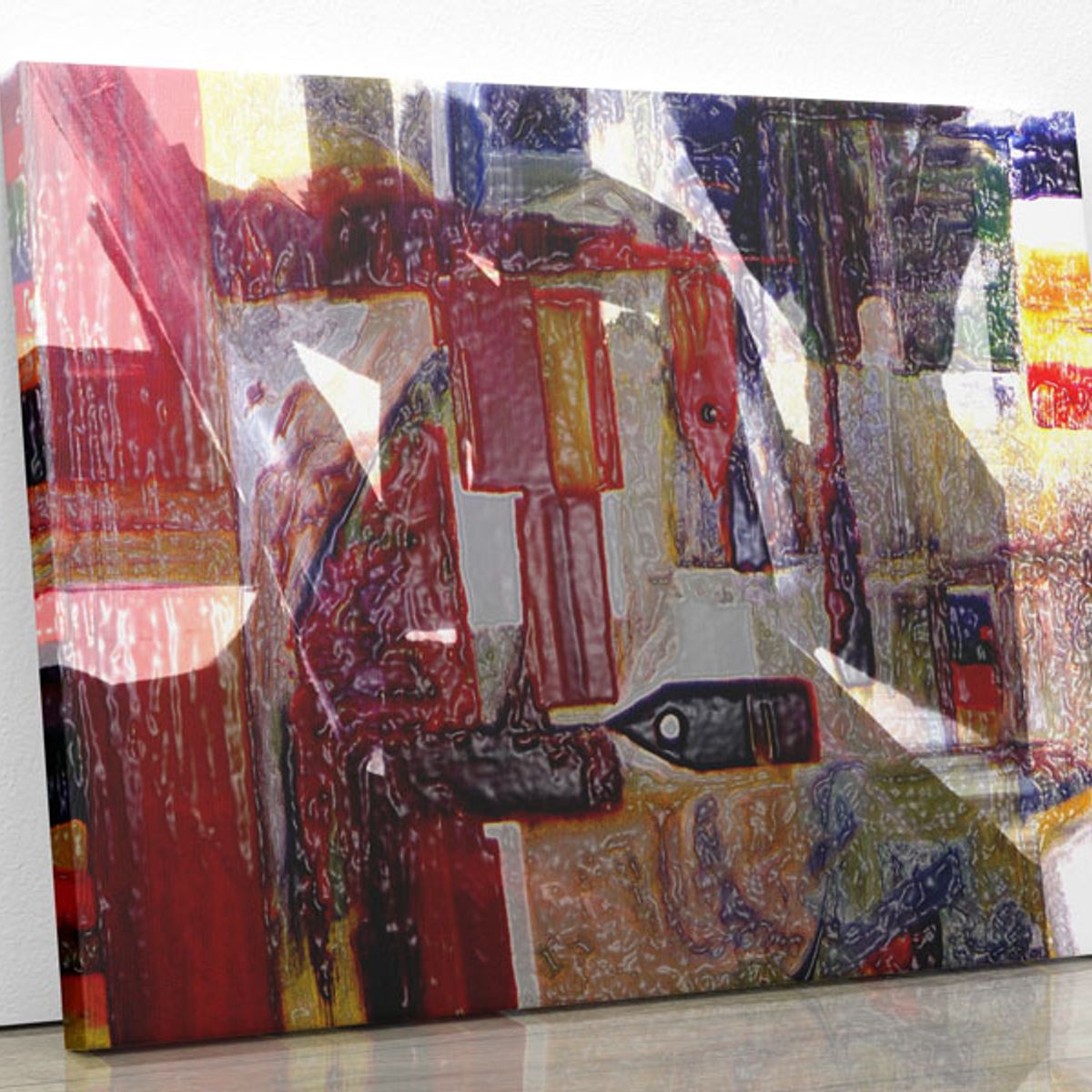 TAYRONA STORE - Cuadro En Lienzo Para La Sala Pintura Abstracta 10 135x100cm