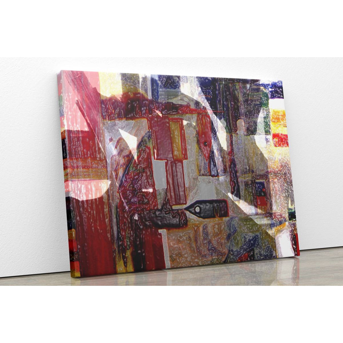 TAYRONA STORE - Cuadro En Lienzo Para La Sala Pintura Abstracta 10 135x100cm