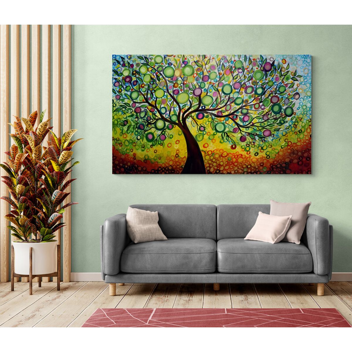 TAYRONA STORE - Cuadro En Lienzo Para La Sala Arbol De La Vida 049 150x90cm