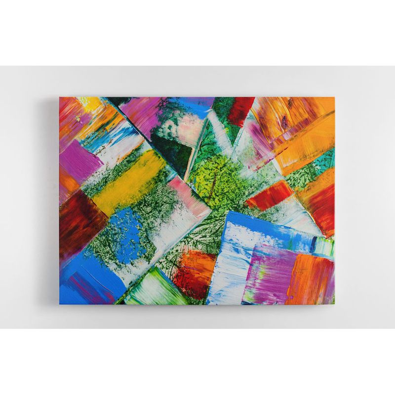 TAYRONA STORE - Cuadro En Lienzo Para La Sala Pintura Abstracta 126 80x60cm