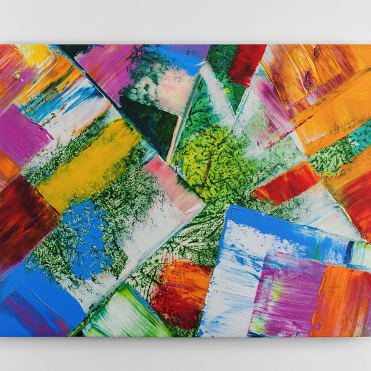 TAYRONA STORE - Cuadro En Lienzo Para La Sala Pintura Abstracta 126 100x75cm.