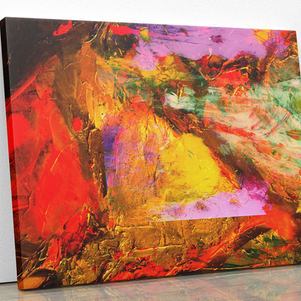 TAYRONA STORE - Cuadro En Lienzo Para La Sala Pintura Abstracta 12 80x60cm