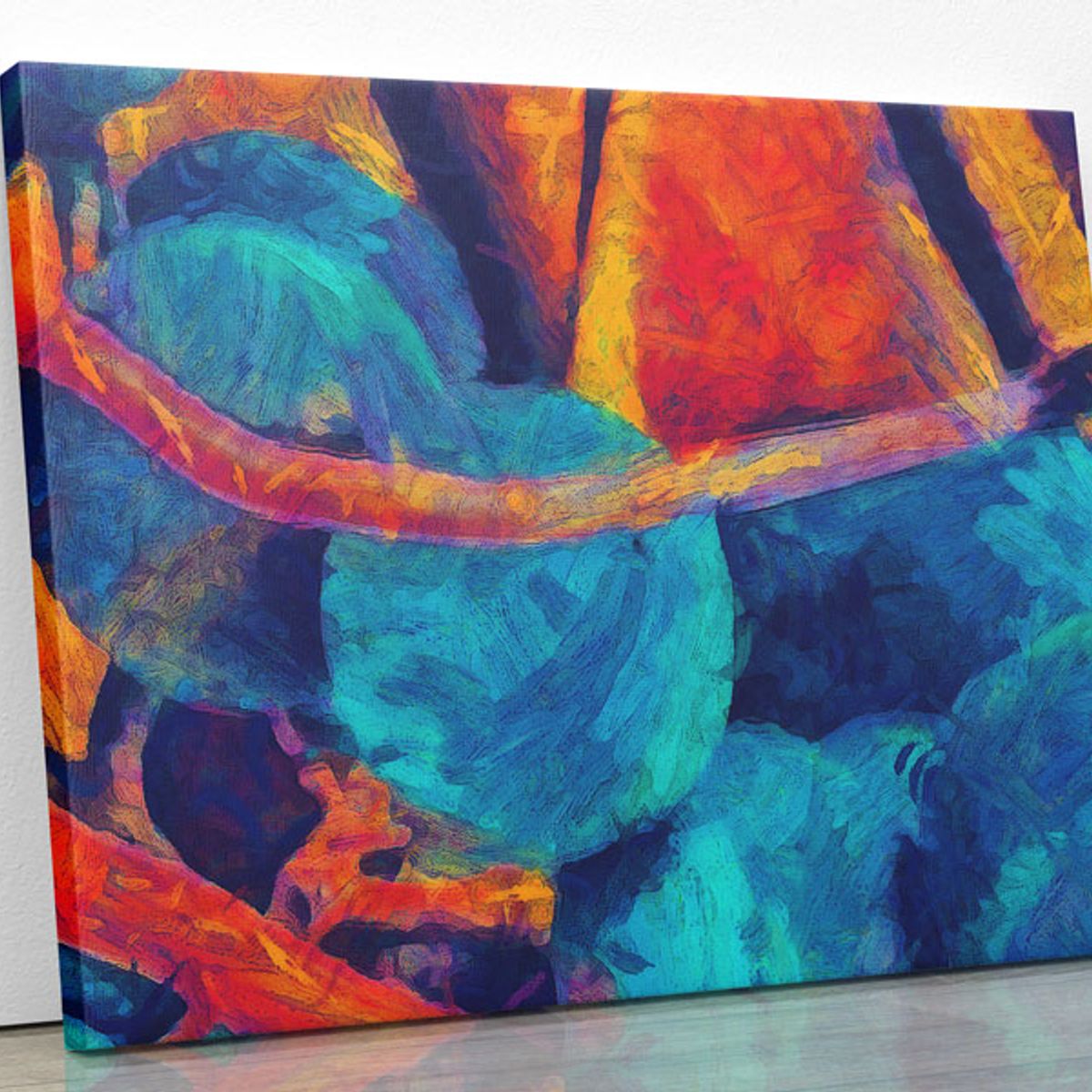 TAYRONA STORE - Cuadro En Lienzo Para La Sala Pintura Abstracta 121 80x60cm