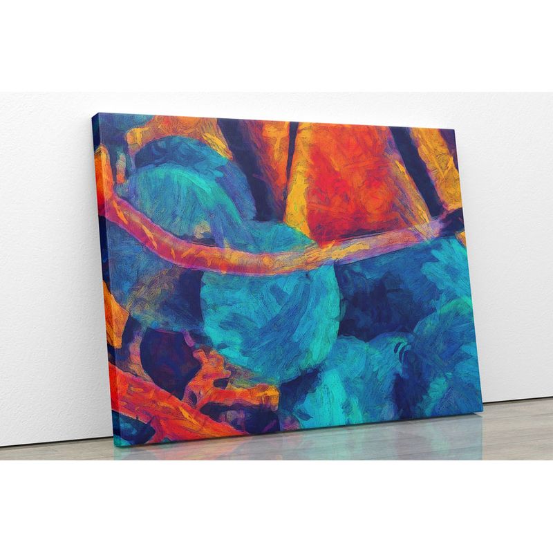 TAYRONA STORE - Cuadro En Lienzo Para La Sala Pintura Abstracta 121 80x60cm