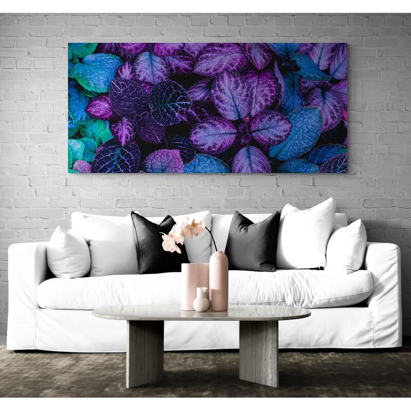 TAYRONA STORE - Cuadro En Lienzo Para La Sala Hojas 101 90x40cm