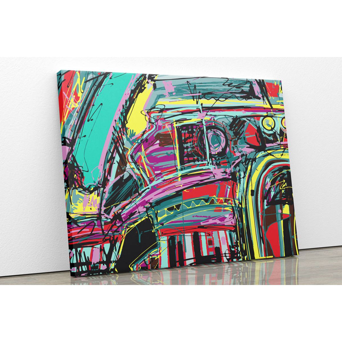 TAYRONA STORE - Cuadro En Lienzo Para La Sala Pintura Abstracta 21 40x30cm