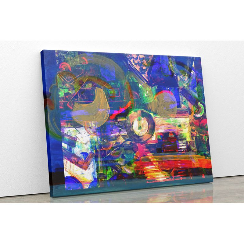 TAYRONA STORE - Cuadro En Lienzo Para La Sala Pintura Abstracta 16 40x30cm