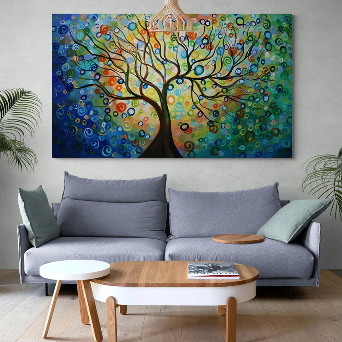 TAYRONA STORE - Cuadro En Lienzo Para La Sala Arbol De La Vida 055 130x70cm