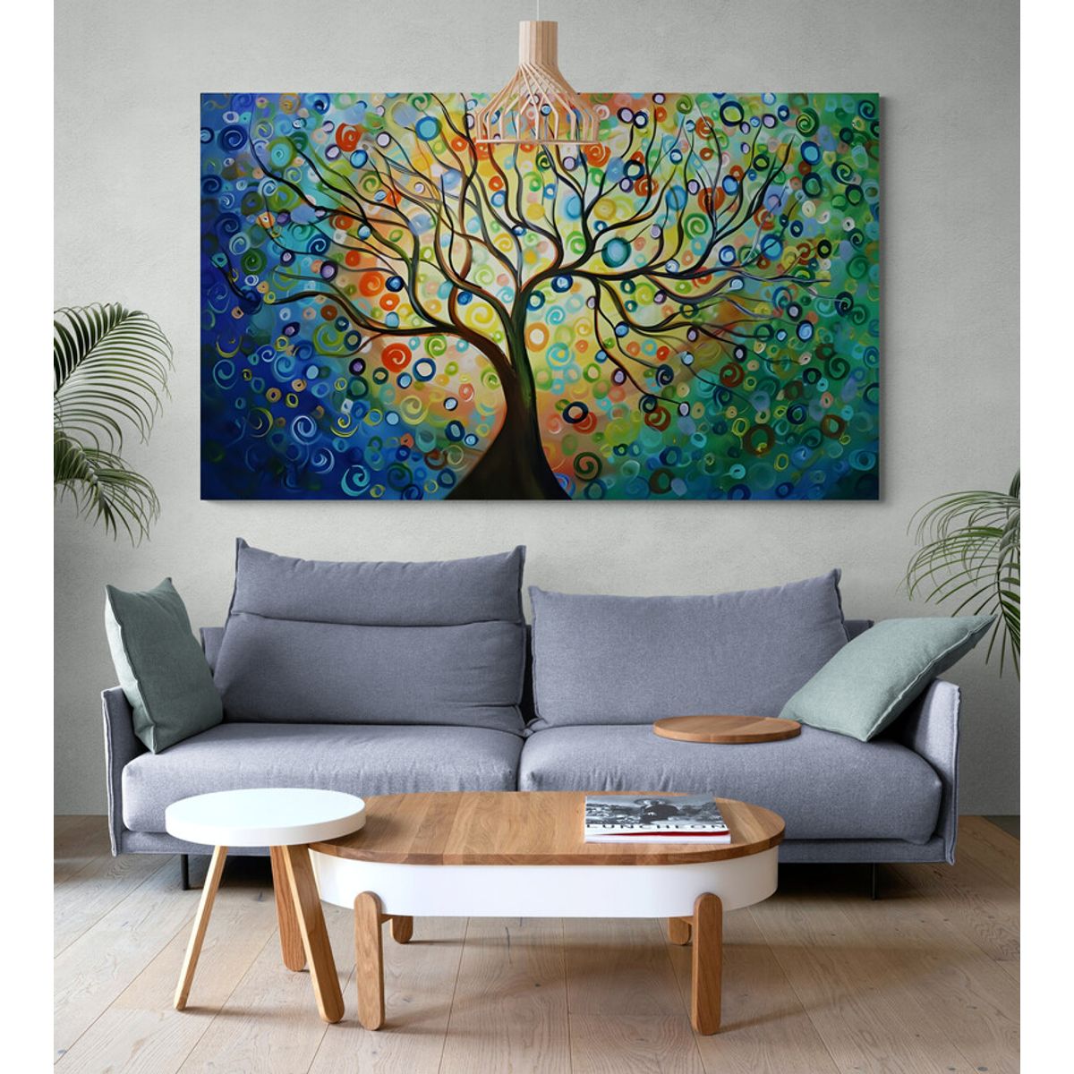 TAYRONA STORE - Cuadro En Lienzo Para La Sala Arbol De La Vida 055 130x70cm