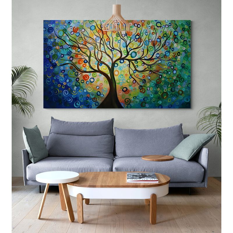TAYRONA STORE - Cuadro En Lienzo Para La Sala Arbol De La Vida 055 170x100cm