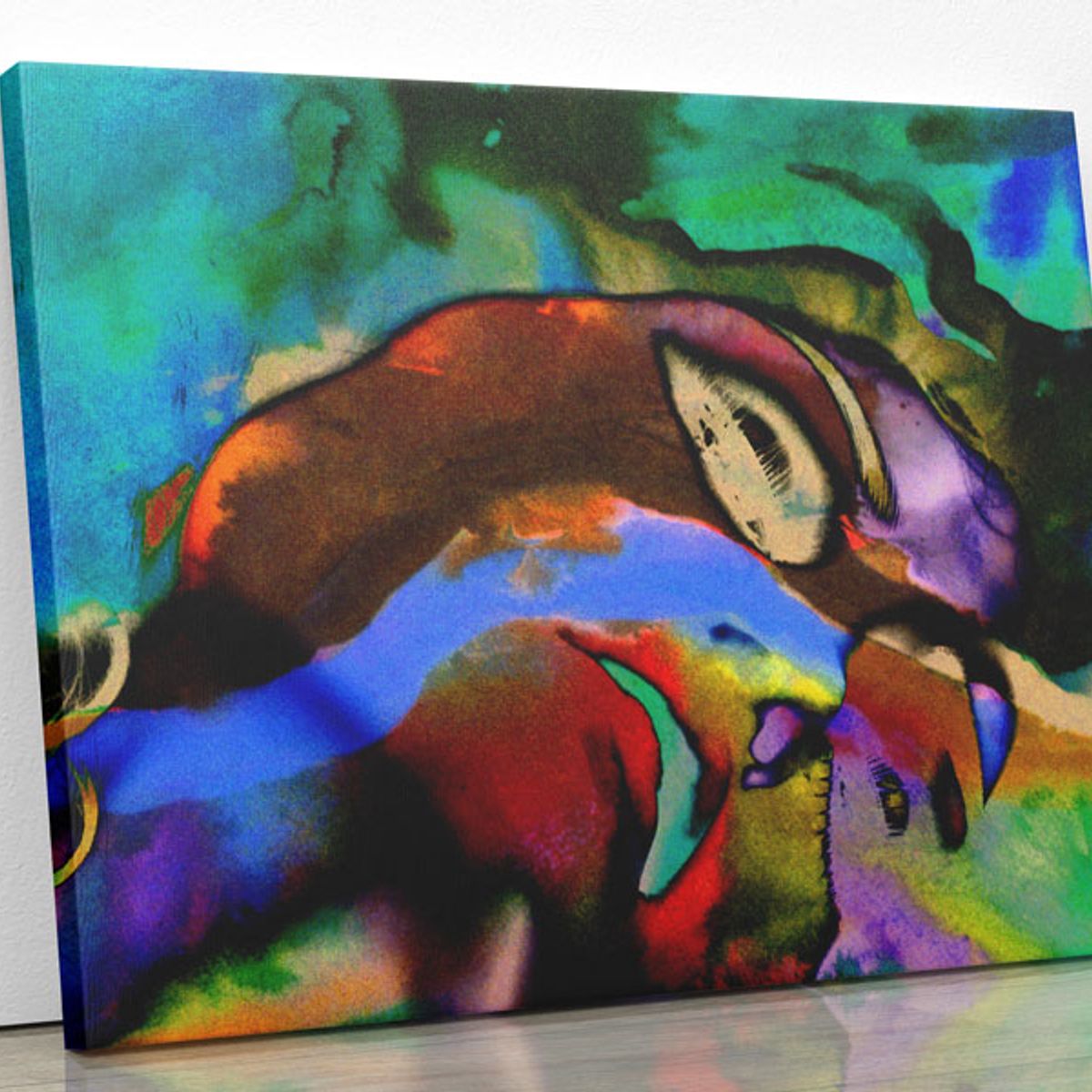 TAYRONA STORE - Cuadro En Lienzo Para La Sala Pintura Abstracta 26 40x30cm