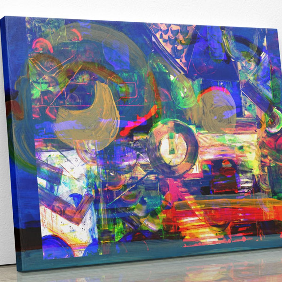 TAYRONA STORE - Cuadro En Lienzo Para La Sala Pintura Abstracta 16 100x75cm