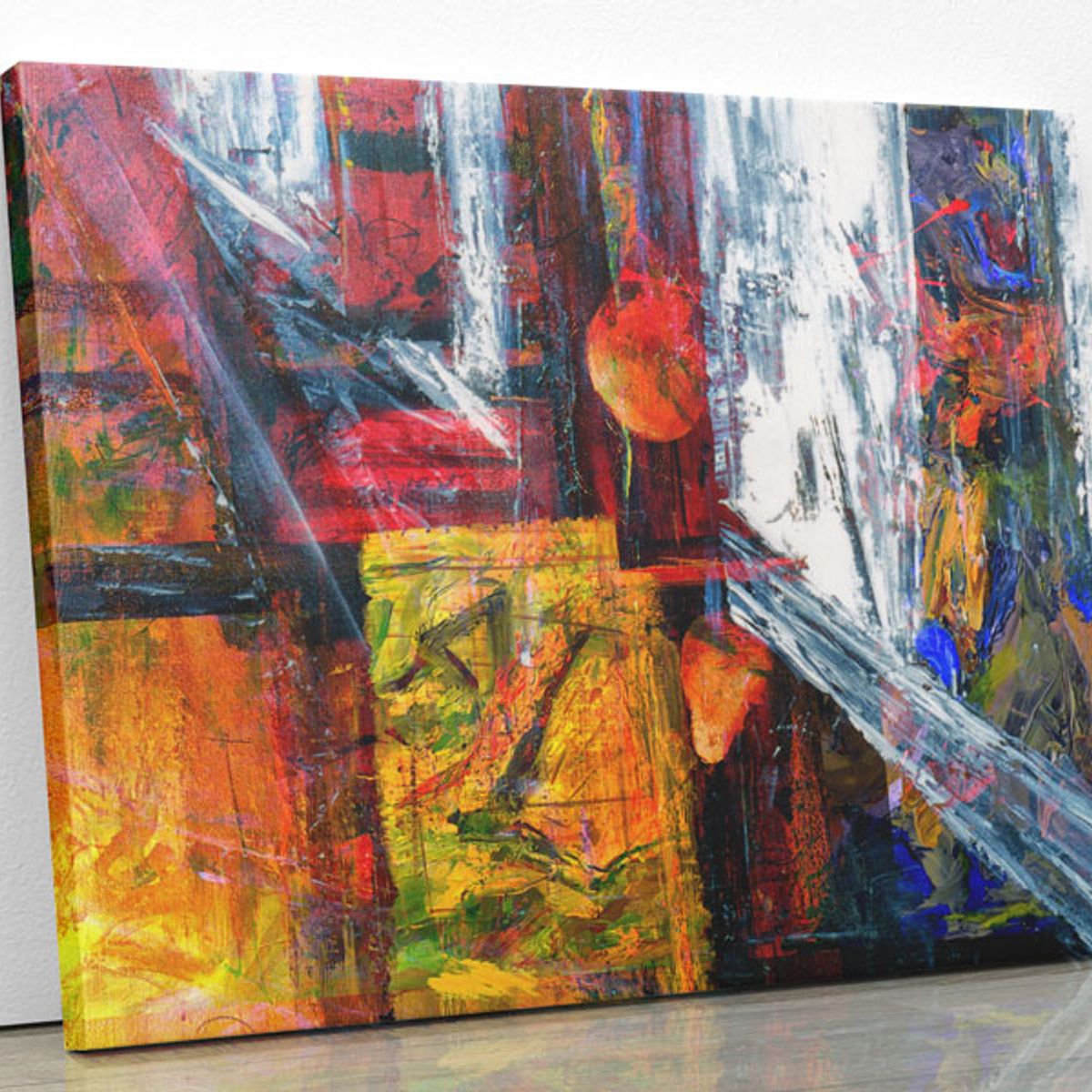 TAYRONA STORE - Cuadro En Lienzo Para La Sala Pintura Abstracta 17 80x60cm