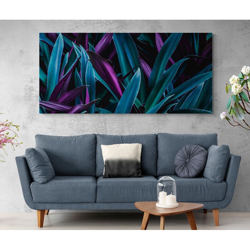 TAYRONA STORE - Cuadro En Lienzo Para La Sala Hojas 106 150x70cm