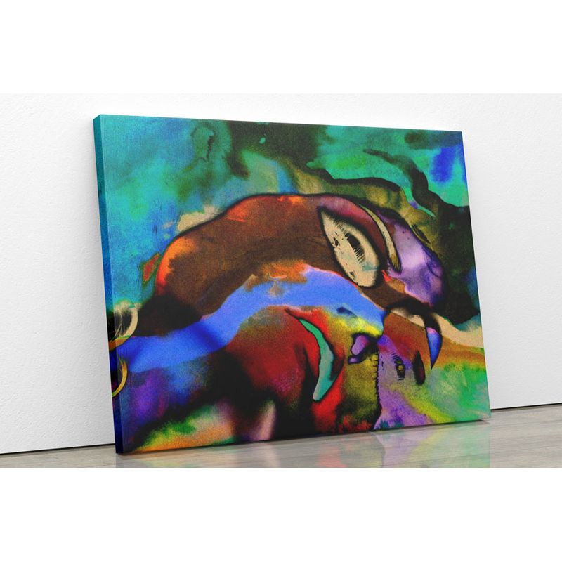 TAYRONA STORE - Cuadro En Lienzo Para La Sala Pintura Abstracta 26 100x75cm