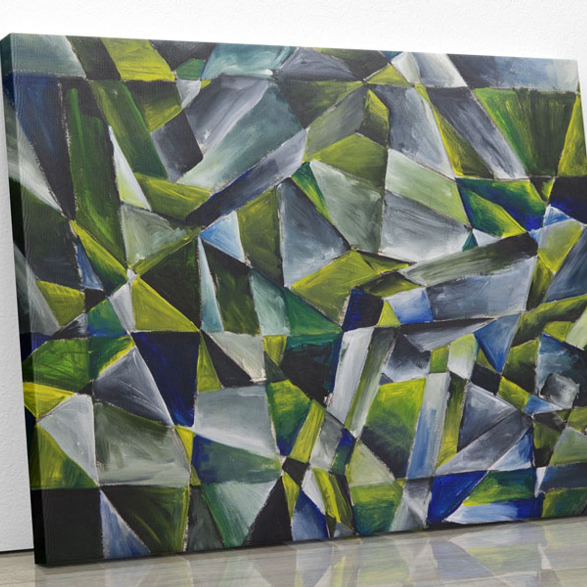 TAYRONA STORE - Cuadro En Lienzo Para La Sala Pintura Abstracta 29 80x60cm