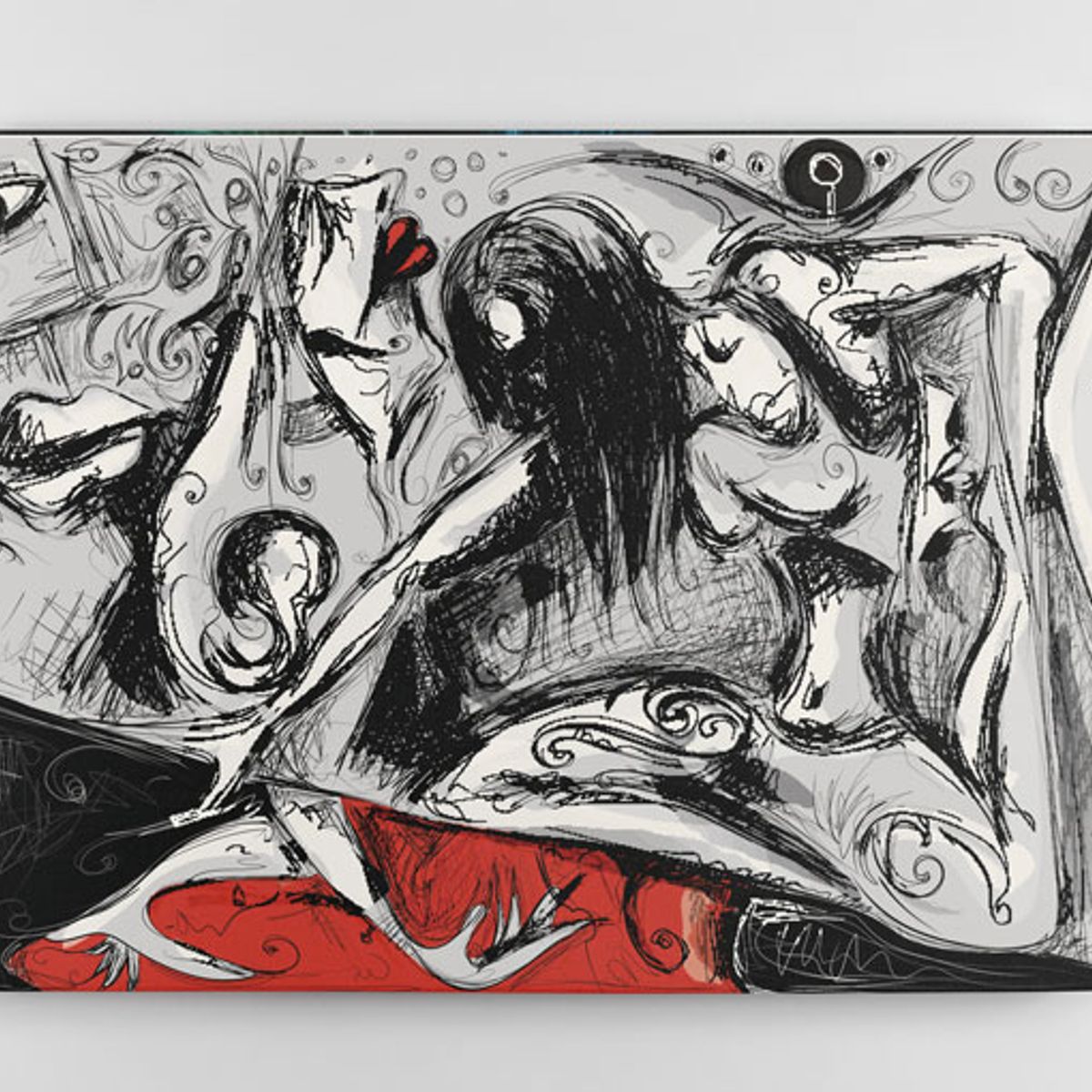 TAYRONA STORE - Cuadro En Lienzo Para La Sala Pintura Abstracta 34 135x100cm