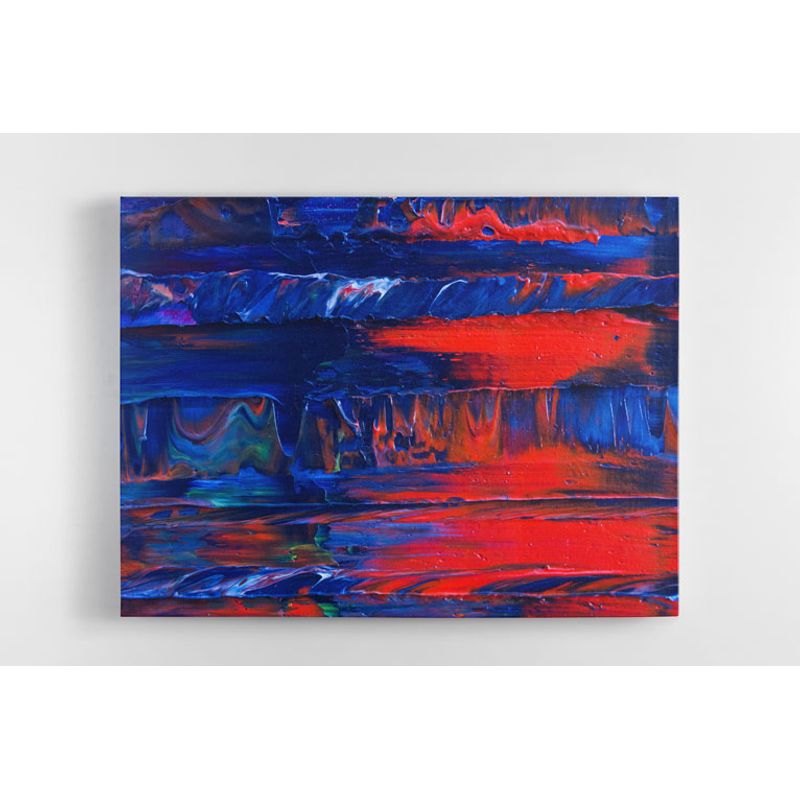 TAYRONA STORE - Cuadro En Lienzo Para La Sala Pintura Abstracta 37 80x60cm