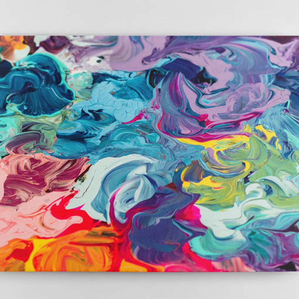 TAYRONA STORE - Cuadro En Lienzo Para La Sala Pintura Abstracta 40 100x75cm