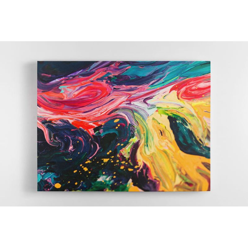 TAYRONA STORE - Cuadro En Lienzo Para La Sala Pintura Abstracta 41 80x60cm