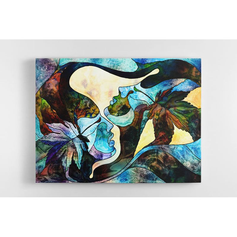 TAYRONA STORE - Cuadro En Lienzo Para La Sala Pintura Abstracta 62 40x30cm