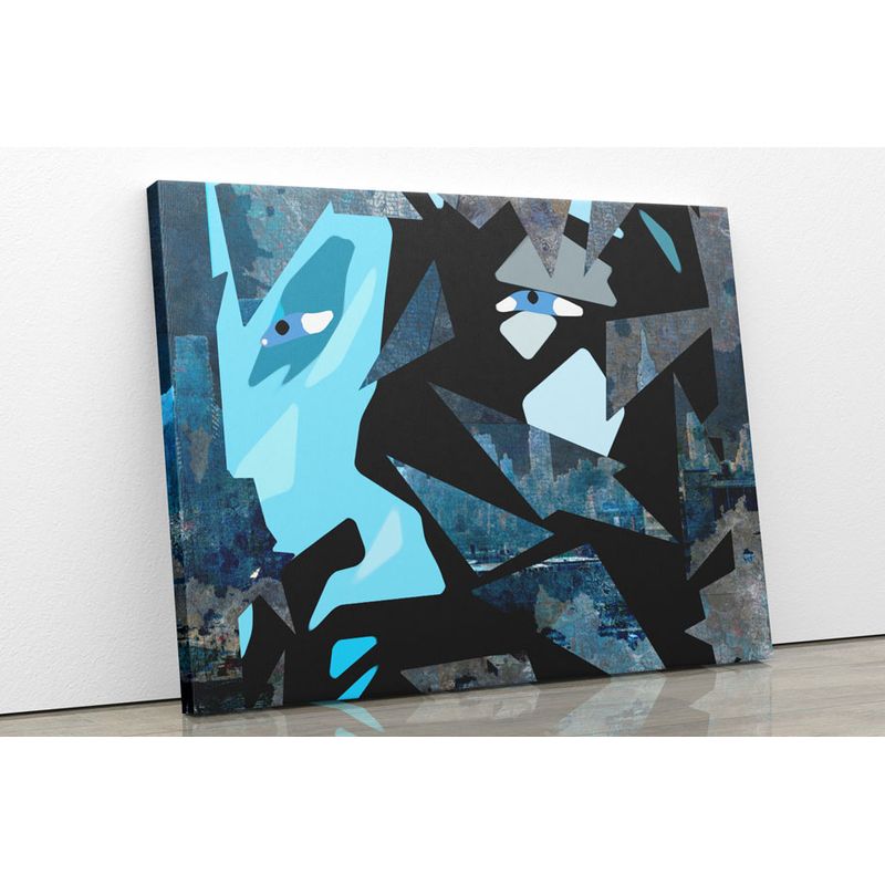 TAYRONA STORE - Cuadro En Lienzo Para La Sala Pintura Abstracta 72 80x60cm