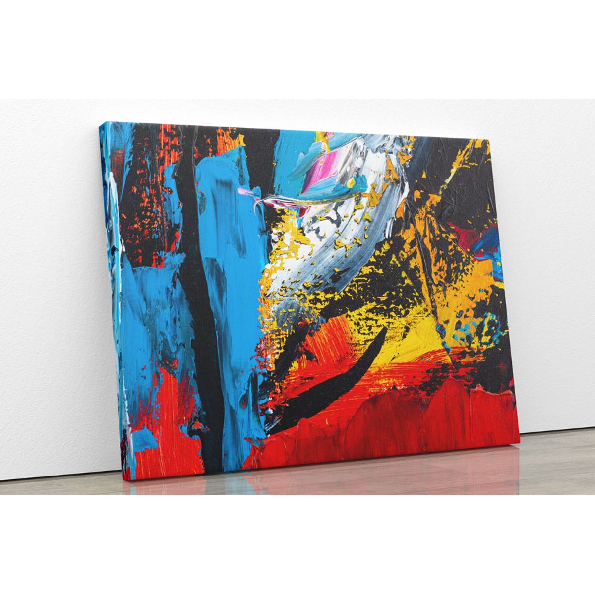 TAYRONA STORE - Cuadro En Lienzo Para La Sala Pintura Abstracta 76 80x60cm