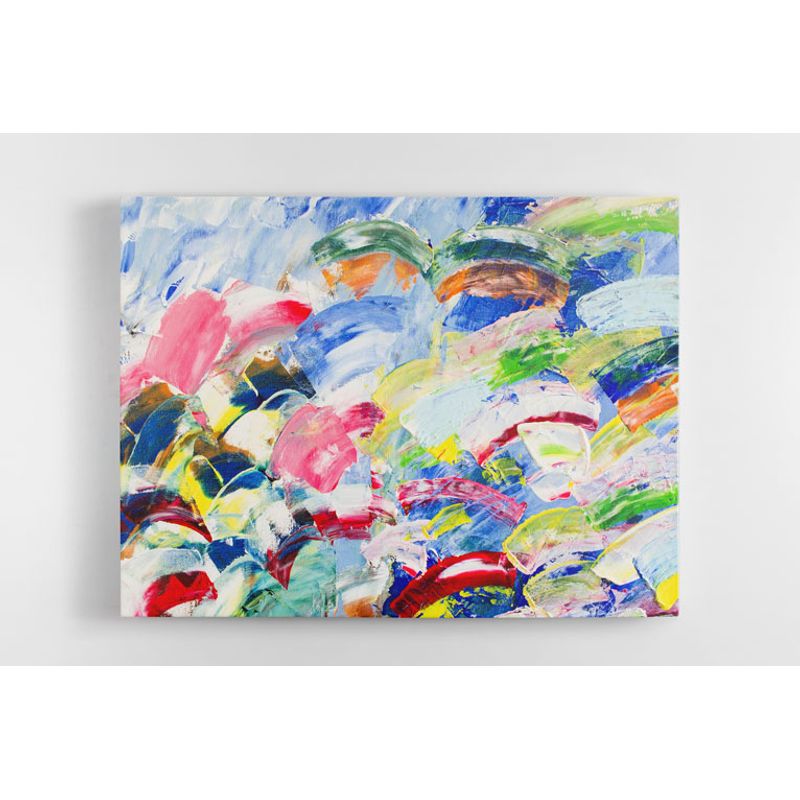 TAYRONA STORE - Cuadro En Lienzo Para La Sala Pintura Abstracta 70 80x60cm