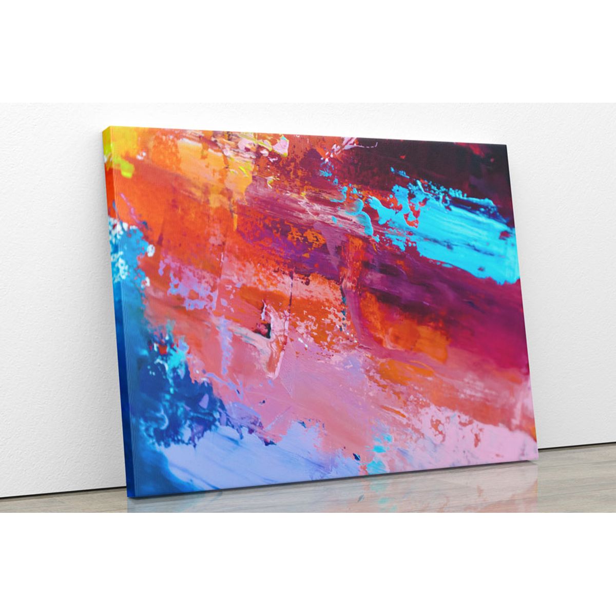 TAYRONA STORE - Cuadro En Lienzo Para La Sala Pintura Abstracta 79 40x30cm.