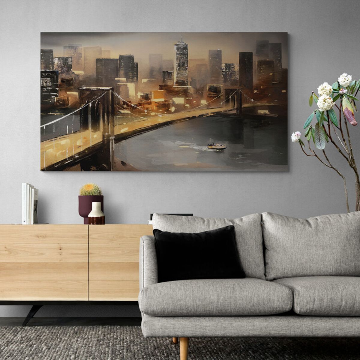 TAYRONA STORE - Cuadro Lienzo Para La Sala Pintura Ciudad New York 137 100x75cm