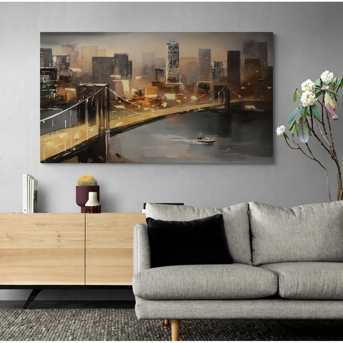 TAYRONA STORE - Cuadro Lienzo Para La Sala Pintura Ciudad New York 137 100x75cm