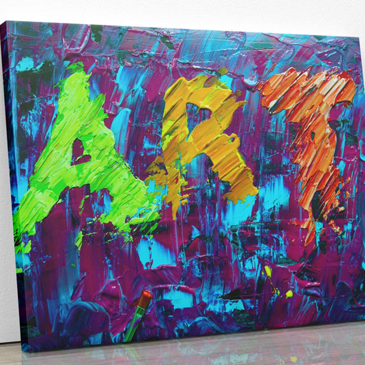 TAYRONA STORE - Cuadro En Lienzo Para La Sala Pintura Abstracta 74 40x30cm