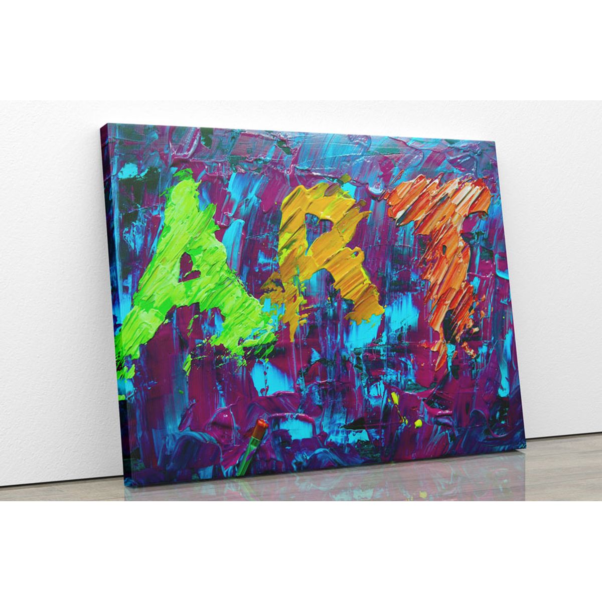 TAYRONA STORE - Cuadro En Lienzo Para La Sala Pintura Abstracta 74 40x30cm
