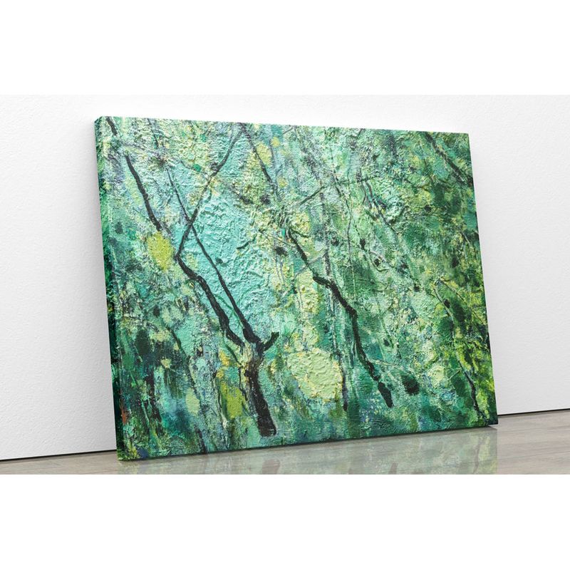 TAYRONA STORE - Cuadro En Lienzo Para La Sala Pintura Abstracta 75 80x60cm
