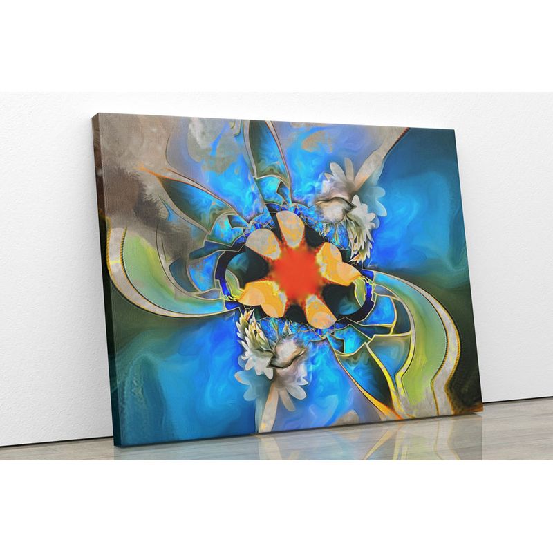 TAYRONA STORE - Cuadro En Lienzo Para La Sala Pintura Abstracta 77 80x60cm