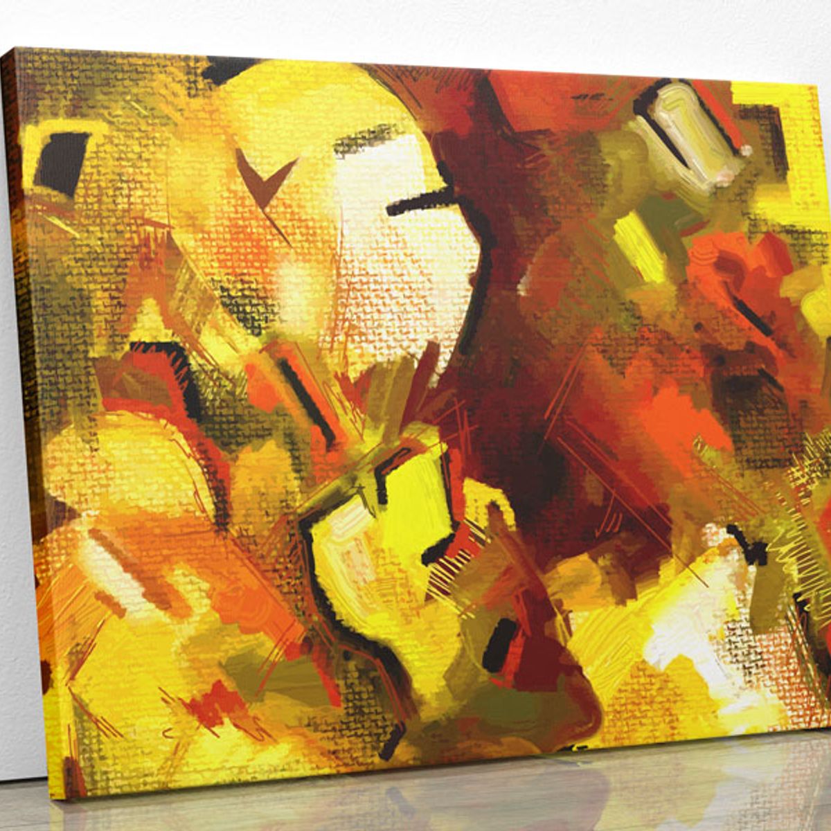 TAYRONA STORE - Cuadro En Lienzo Para La Sala Pintura Abstracta 14 135x100cm