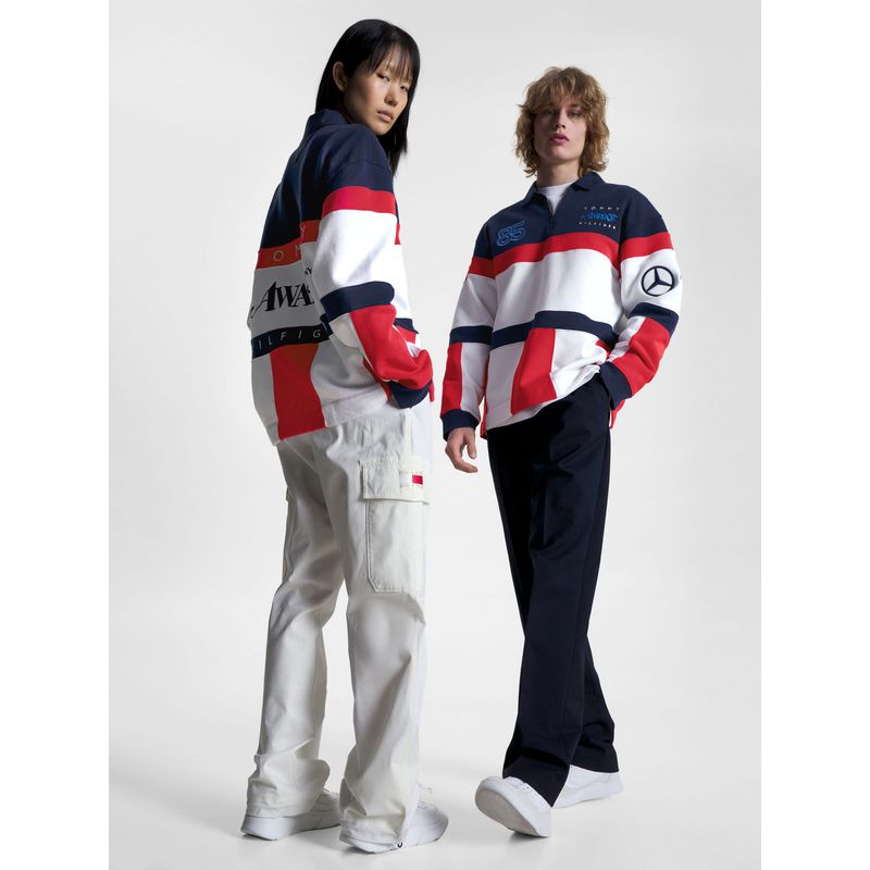 TOMMY HILFIGER - Buzo De Rugby Con Logos Tommy X Mercedesamg F1 X Awake Ny Hombre  Tommy Hilfiger