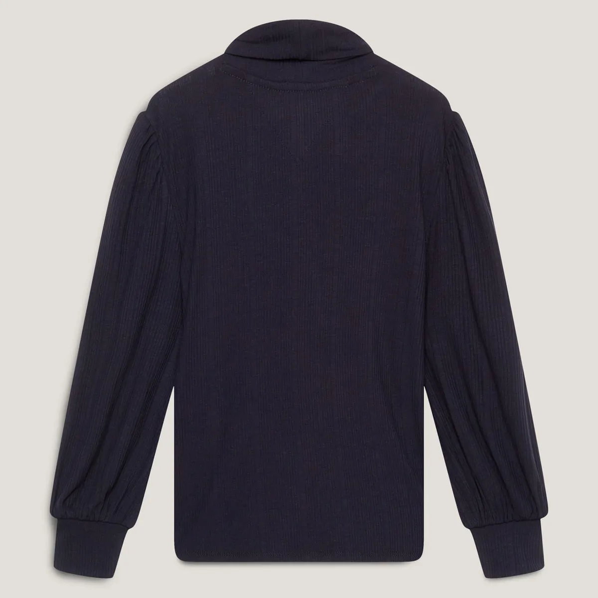 TOMMY HILFIGER - Camiseta Azul Con Cuello Alto Para Niña Tommy Hilfiger