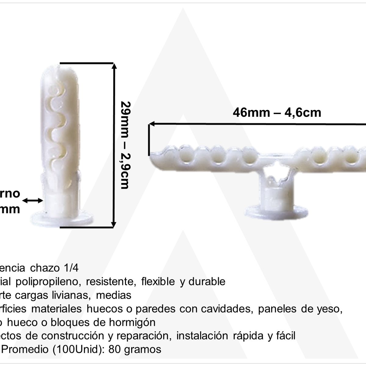 GENERICO - Chazo Supra 1.4 + Tornillo Lamina Cien