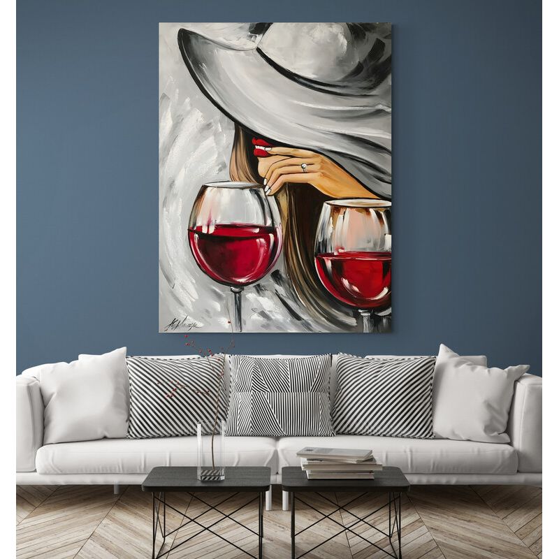 TAYRONA STORE - Cuadro En Lienzo Para La Sala Pintura Mujer 126 120x160cm