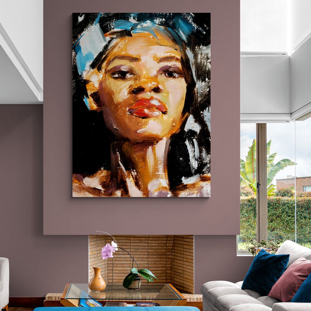 TAYRONA STORE - Cuadro En Lienzo Para La Sala Pintura Mujeres Africanas 018 60x80cm