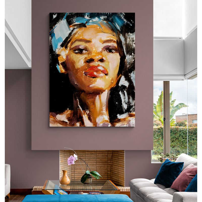 TAYRONA STORE - Cuadro En Lienzo Para La Sala Pintura Mujeres Africanas 018 60x80cm