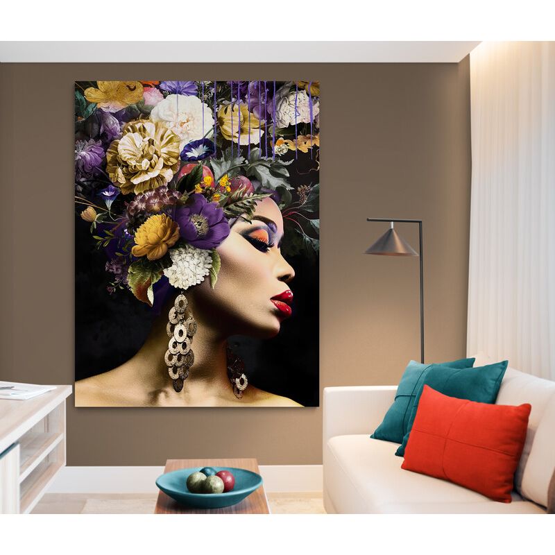 TAYRONA STORE - Cuadro En Lienzo Para La Sala Pintura Mujeres Africanas 034 30x40cm