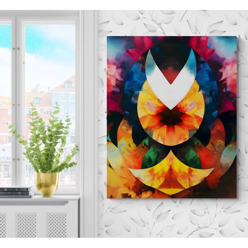 TAYRONA STORE - Cuadro En Lienzo Para La Sala Abstracto Colores 281 60x75cm