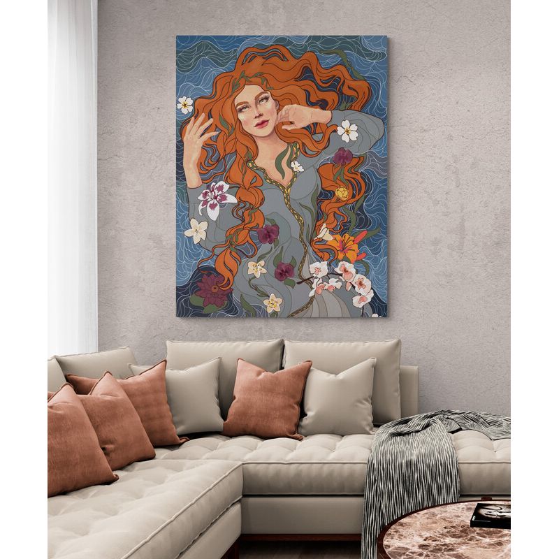 TAYRONA STORE - Cuadro En Lienzo Para La Sala Pintura Mujer 157 120x160cm
