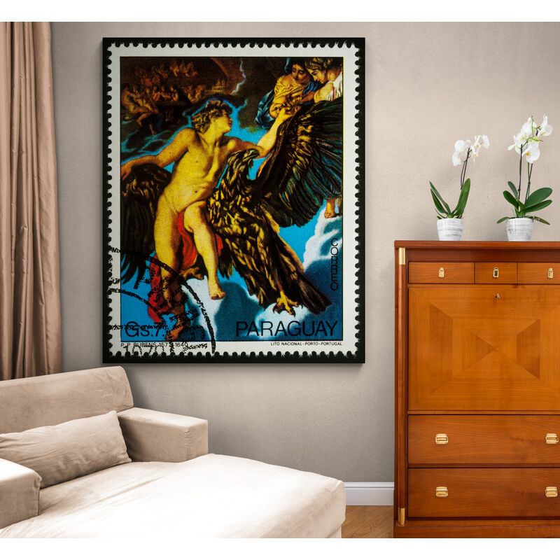 TAYRONA STORE - Cuadro En Lienzo Para La Sala Mujer Estampilla 023 40x50cm